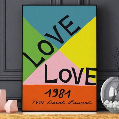 ysl love poster 1981|Ysl 1981 Love Poster .